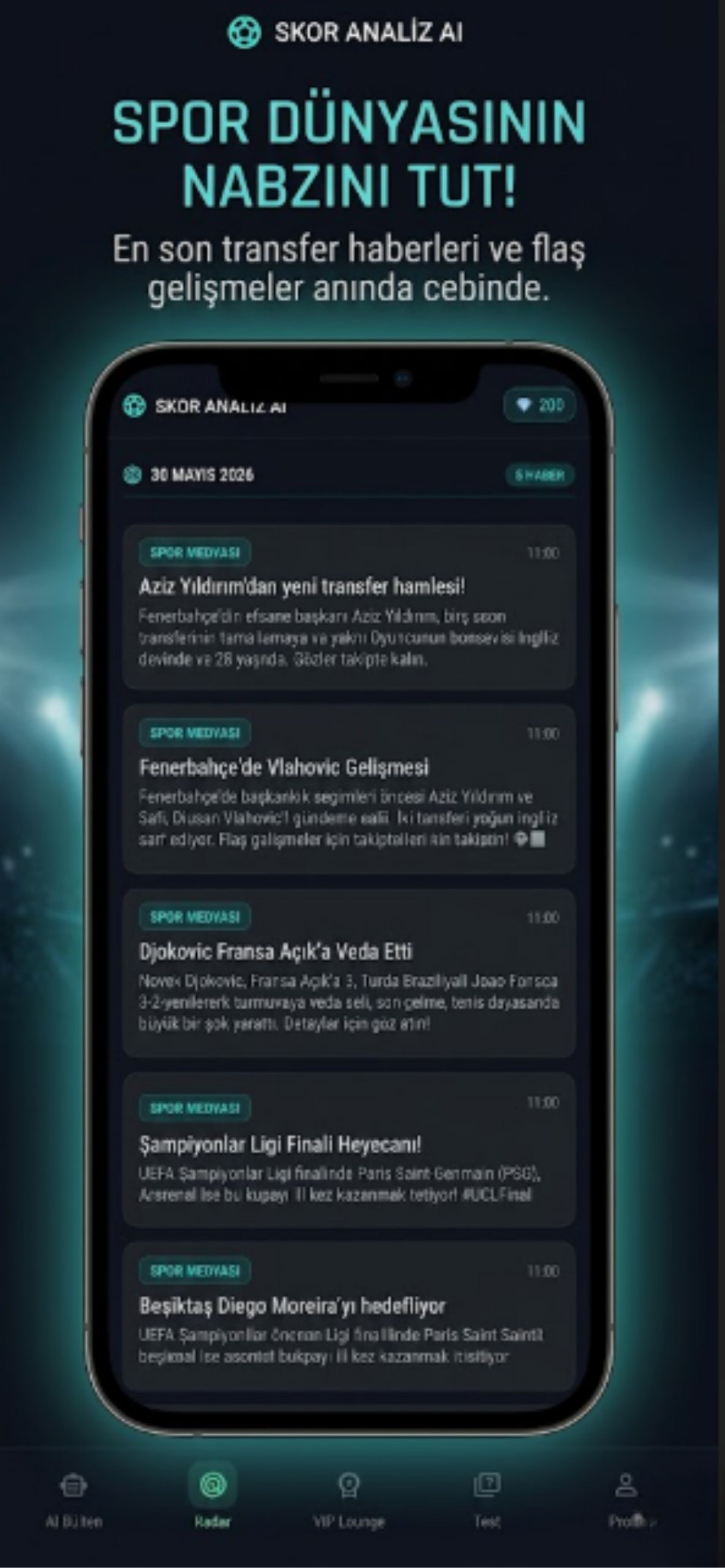 Radar ve Canlı Spor Haberleri